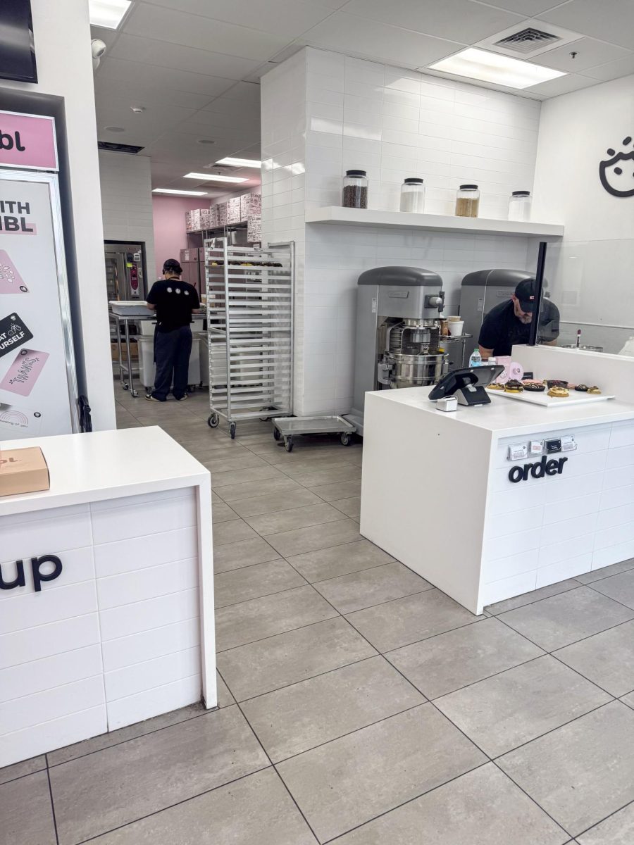 The South Asheville, NC Crumbl location is neat and clean. Cookies are made daily and are always changing on the cookie menu. Customers can order online if they want. 