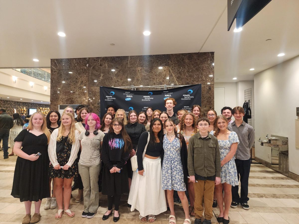 WHHS Orchestra Director Tiffany King and her class attends the Atlanta Symphony Orchestra. Orchestra Students had the opportunity to learn the cultural history of America in Atlanta, Georgia. "We learned how to work together as a whole orchestra instead of as one person," said Elizabeth Cano. Photo provided by Tiffany King, 