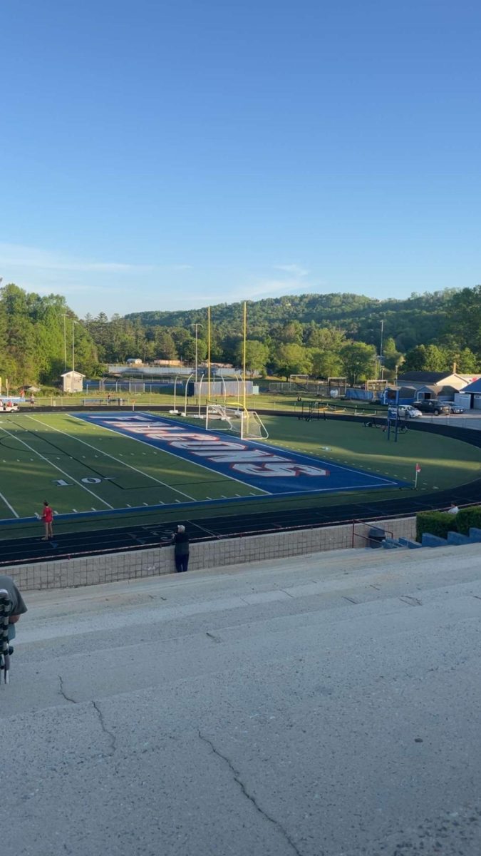 The audience during a Varsity Soccer Game (student area).